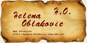Helena Oblaković vizit kartica
